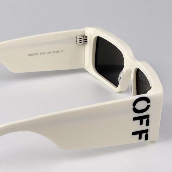 Off-White MILANO Sunglasses – White Square Frame Grey Lenses |Model OERI097 0107